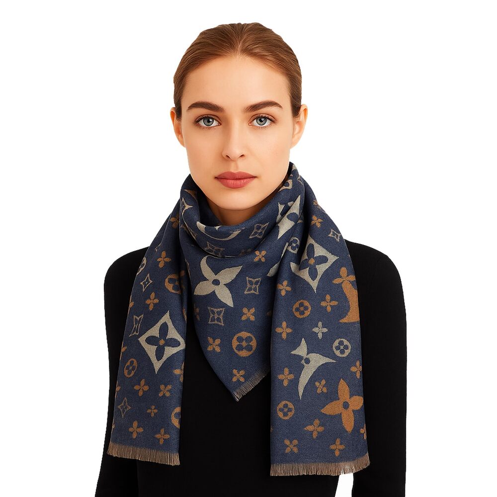 6812 Womens Printed Scarf Fashion Long Plaid Shawls Wraps Winter